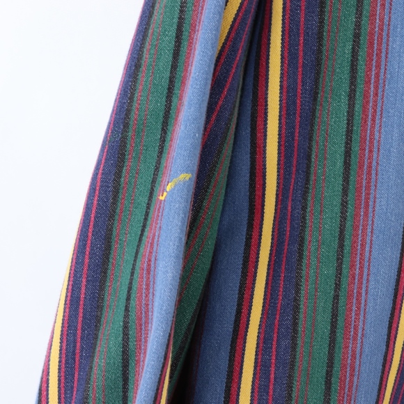 90s Streetwear Mens XL Multi-Color Striped Shirt - Picture 5 of 8